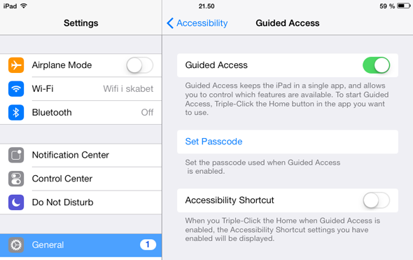 Guided Access til iOS