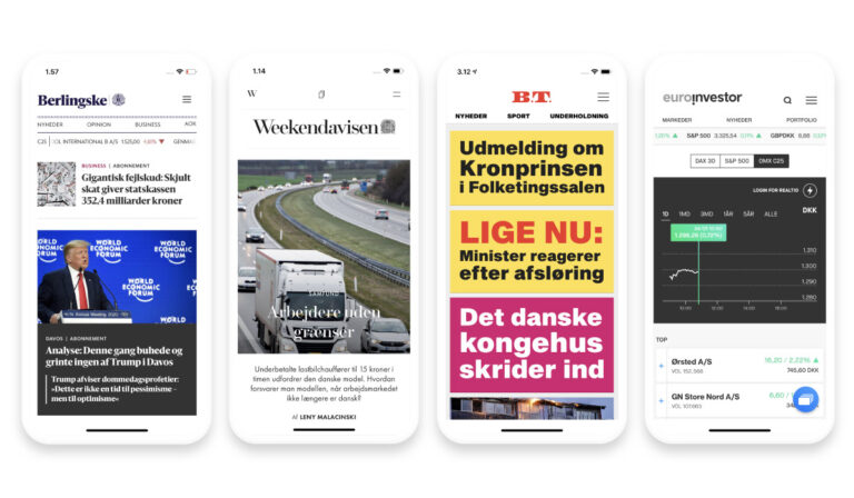 Berlingske, B.T., Euroinvestor Og Weekendavisen - Fire Apps. En Løsning.